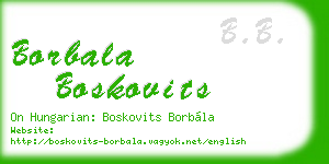 borbala boskovits business card